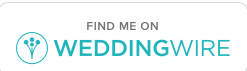 A button that says find me on weddingwire.